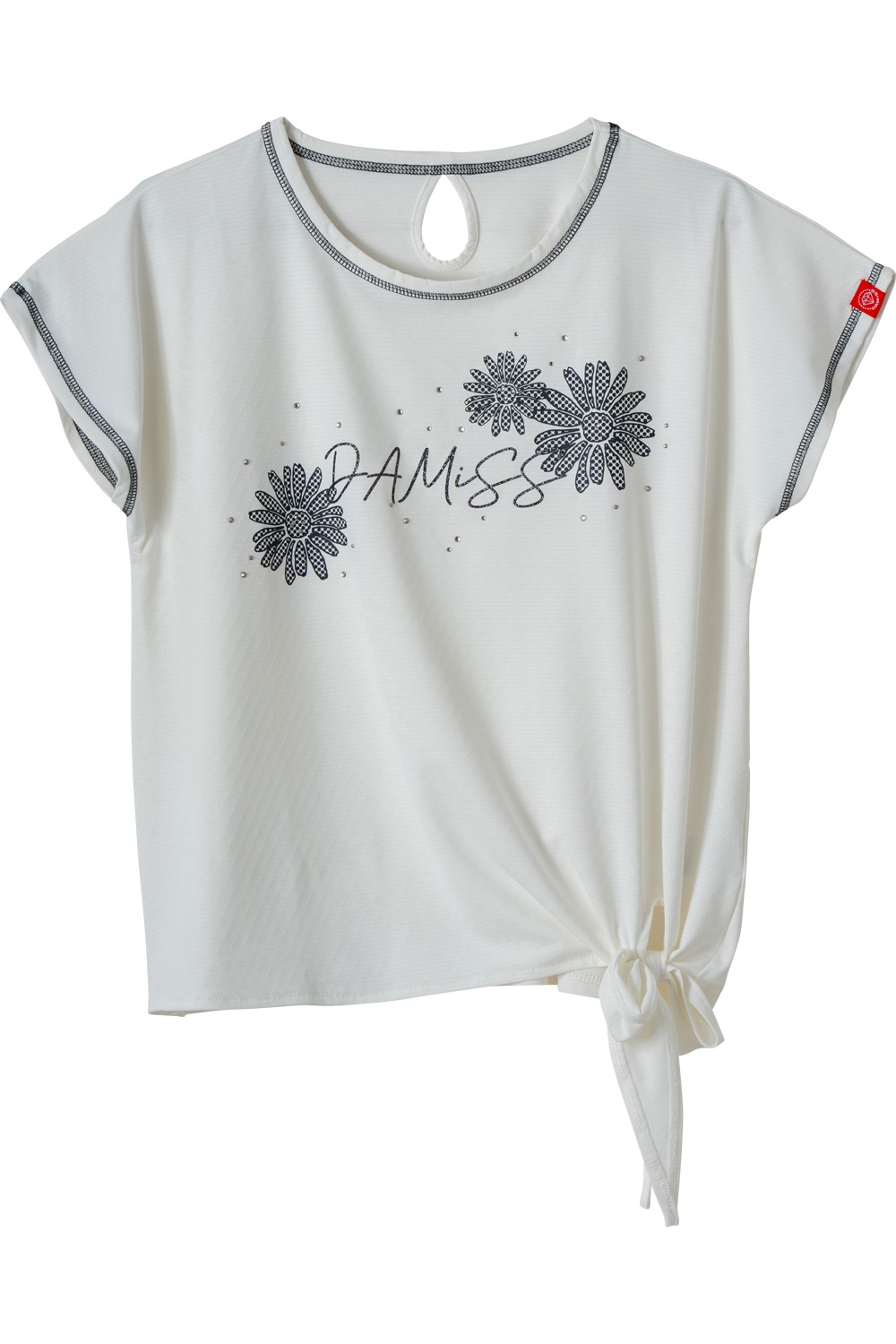 ドットフラワーストーンTシャツ ライム 1534-1610