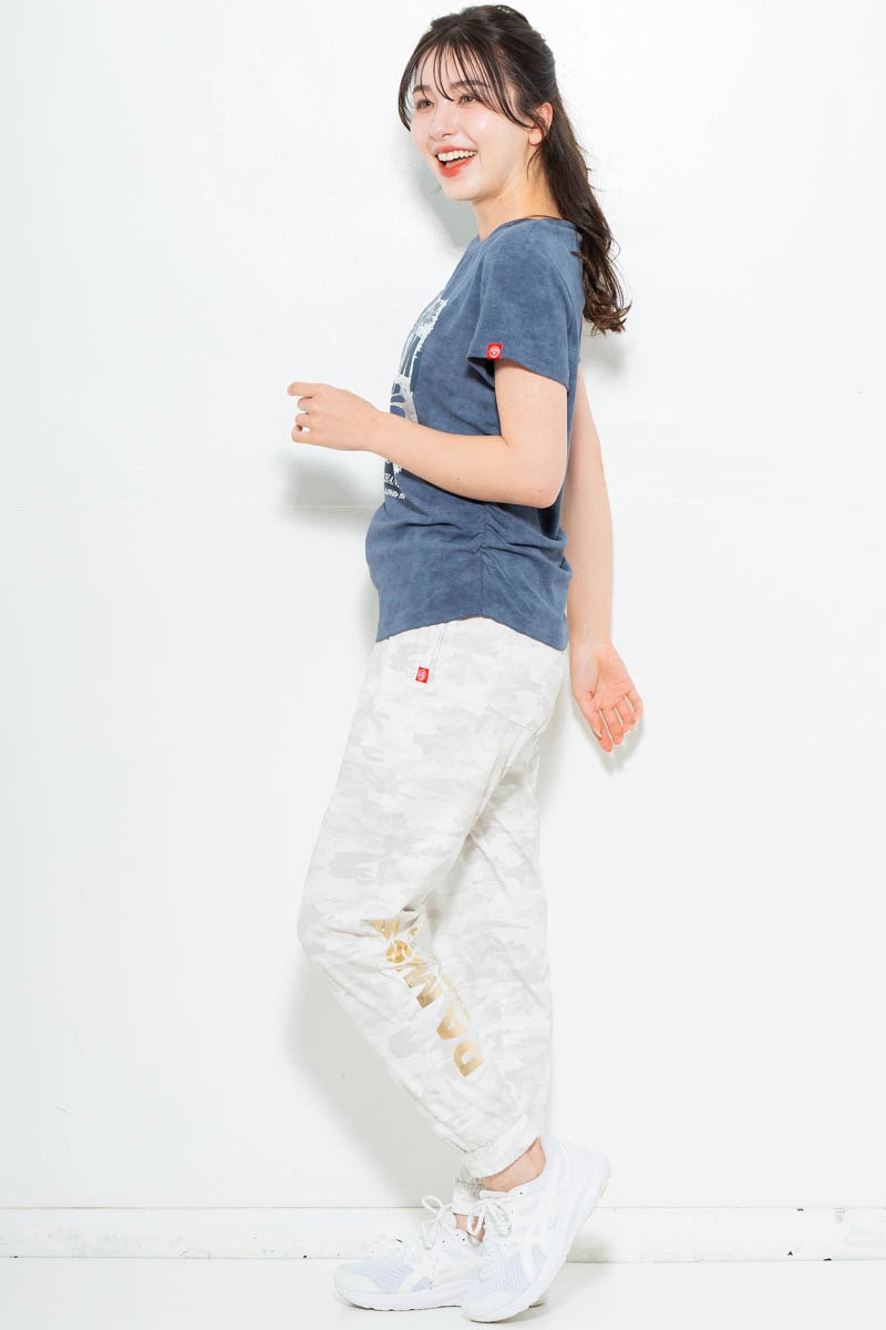 メタルフローラルTシャツ ブルー 1634-1474
