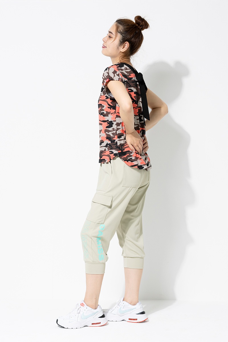 迷彩BackリボンTシャツ　オレンジ　1434-1412