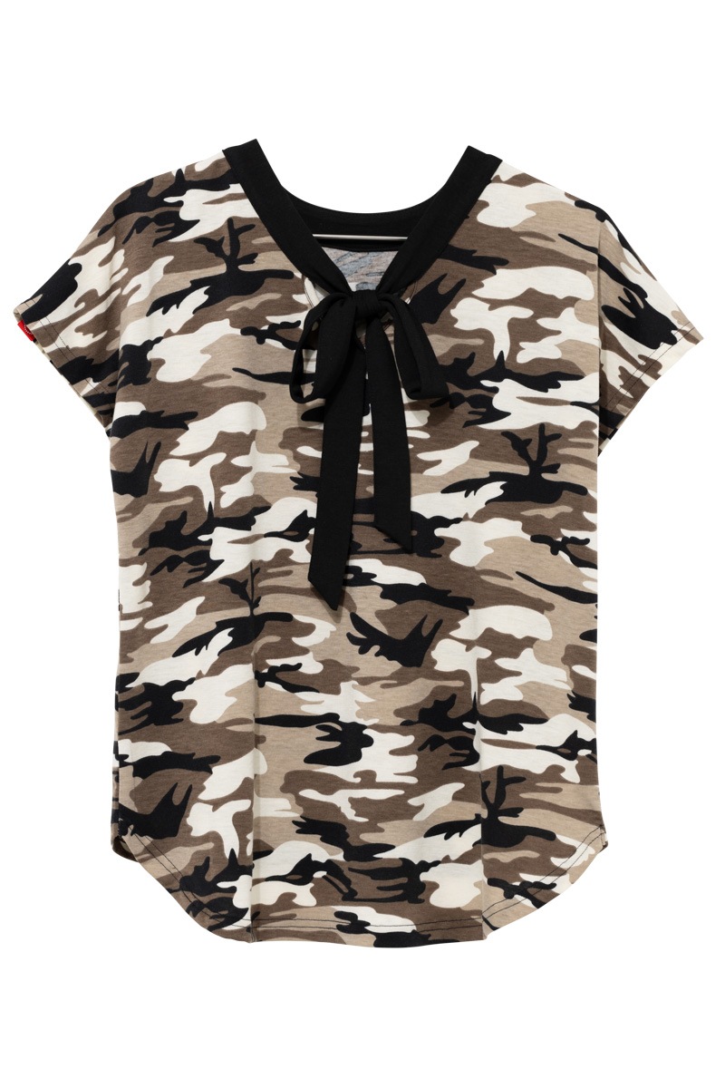 迷彩BackリボンTシャツ　オレンジ　1434-1412