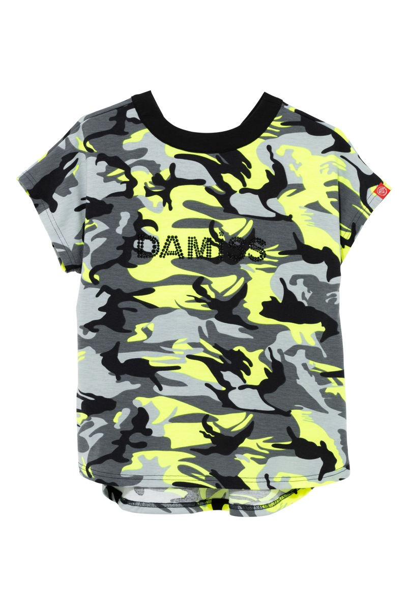 迷彩BackリボンTシャツ　オレンジ　1434-1412