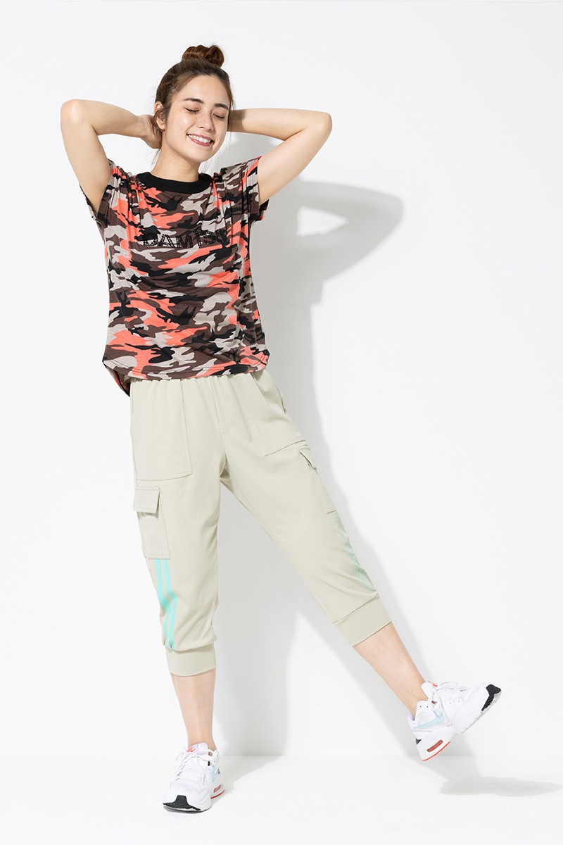 迷彩BackリボンTシャツ　オレンジ　1434-1412