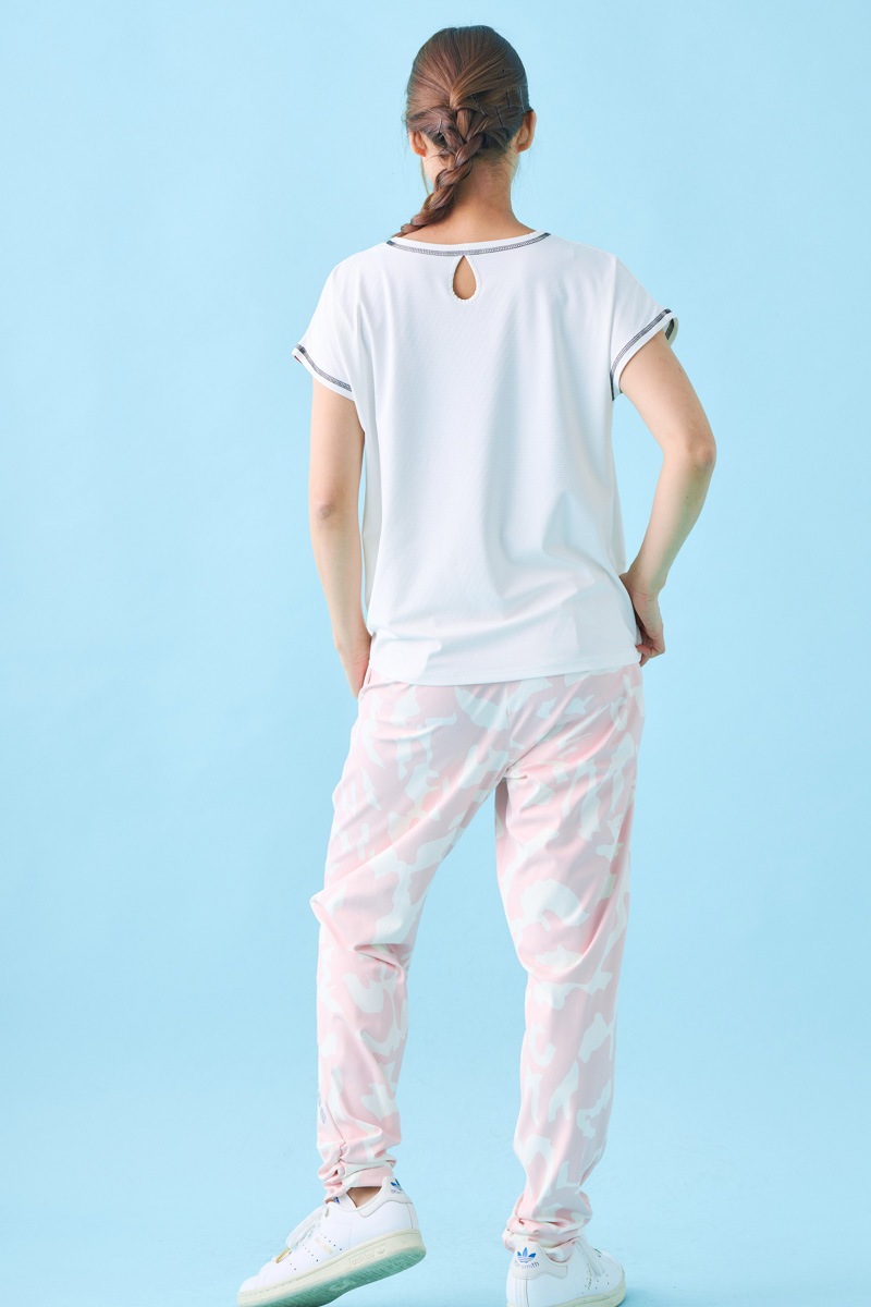 ドットフラワーストーンTシャツ ホワイト 1534-1610