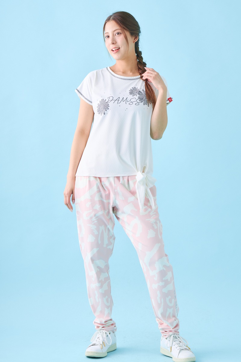 ドットフラワーストーンTシャツ ホワイト 1534-1610