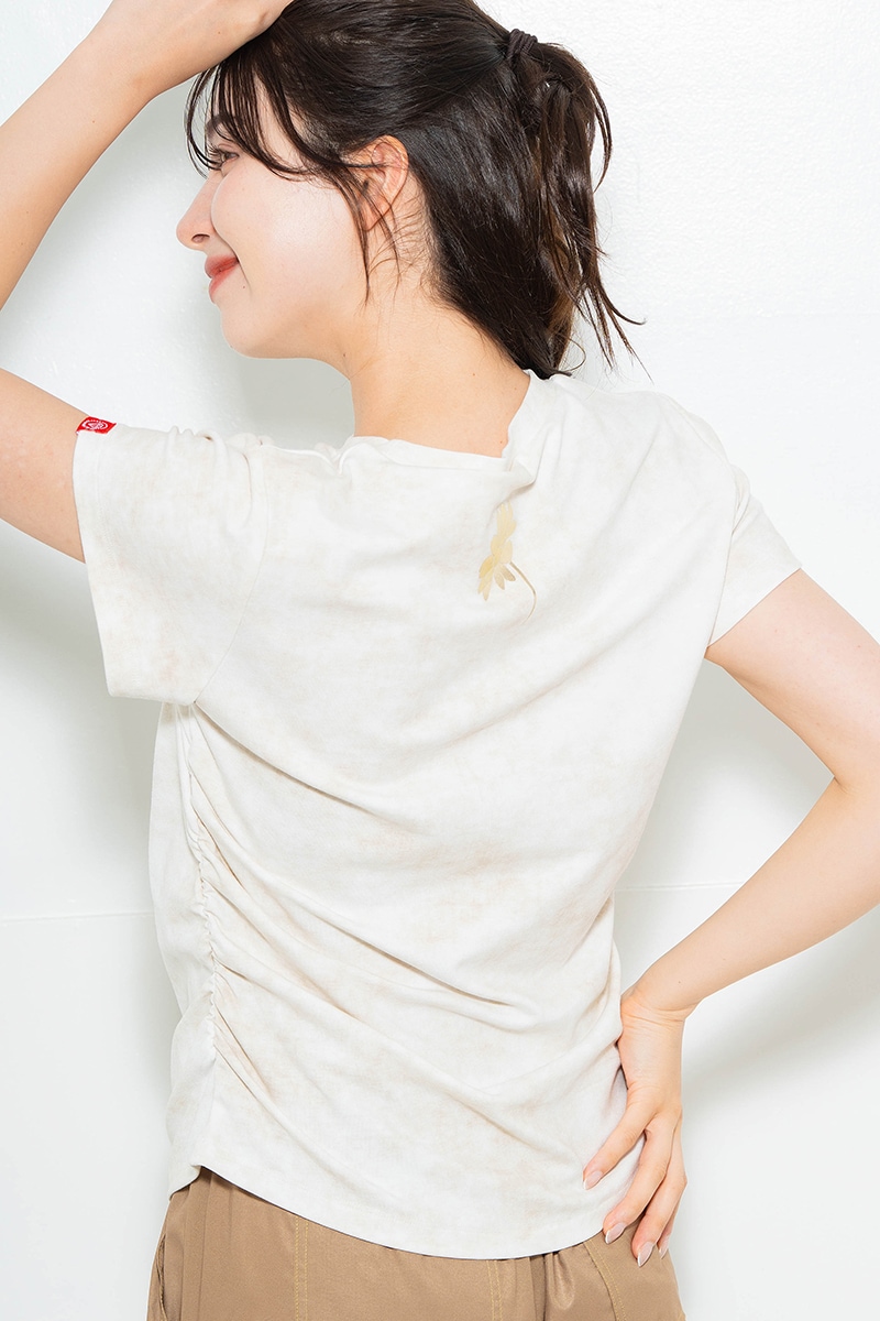 【先行割10％OFF】　メタルフローラルTシャツ アイボリー　1634-1474【6/12まで】