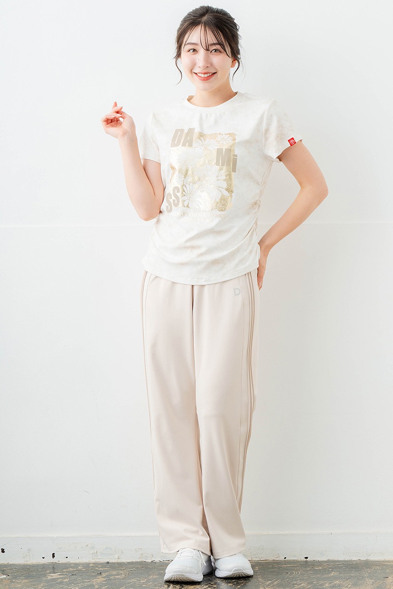 【先行割10％OFF】　メタルフローラルTシャツ アイボリー　1634-1474【6/12まで】
