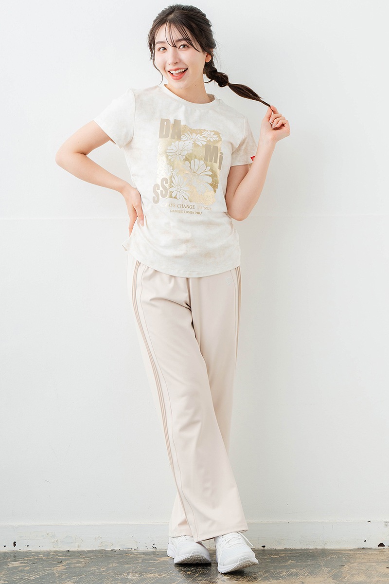 【先行割10％OFF】　メタルフローラルTシャツ アイボリー　1634-1474【6/12まで】