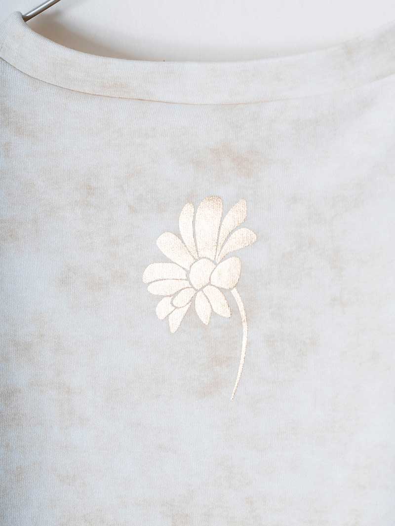 【先行割10％OFF】　メタルフローラルTシャツ アイボリー　1634-1474【6/12まで】