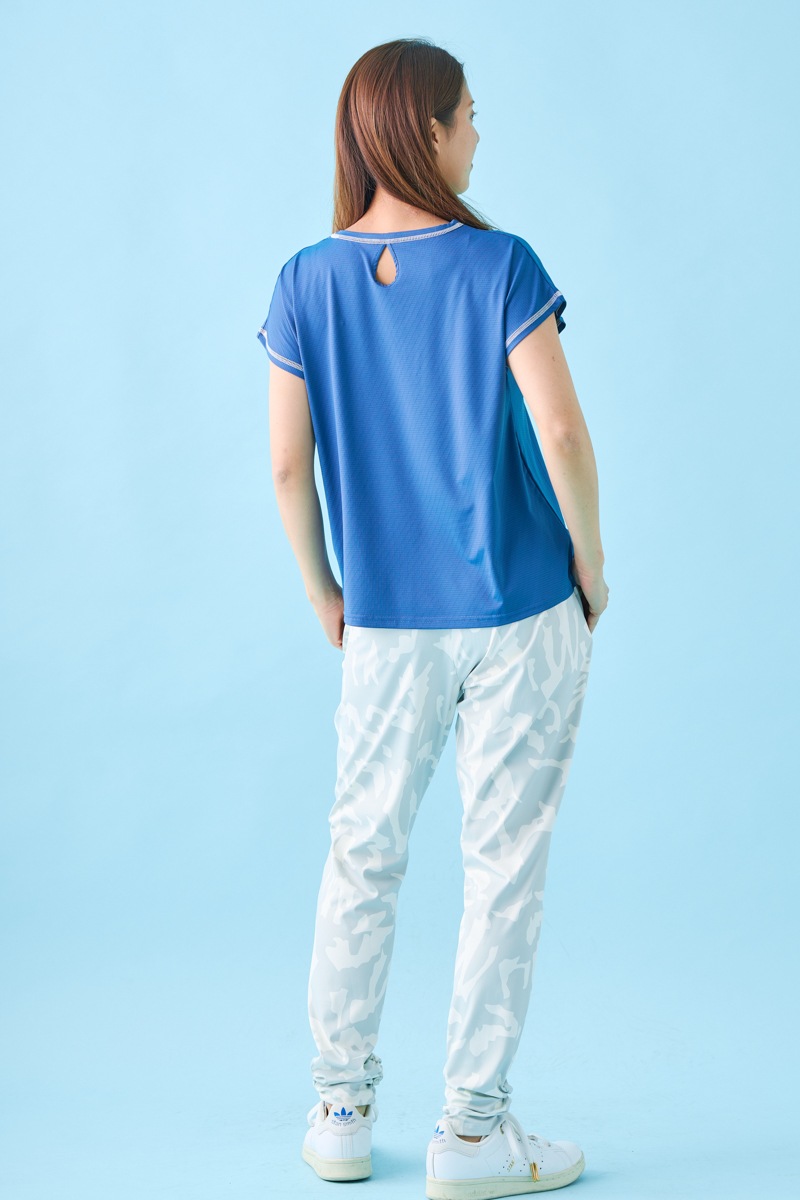 ドットフラワーストーンTシャツ ネイビー 1534-1610