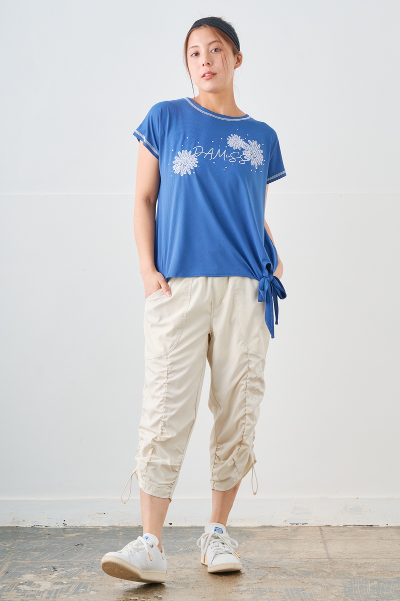 ドットフラワーストーンTシャツ ネイビー 1534-1610