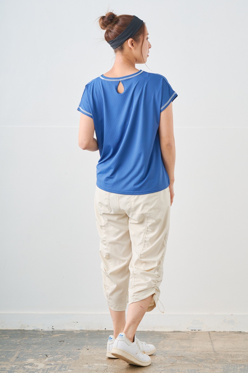 ドットフラワーストーンTシャツ ネイビー 1534-1610