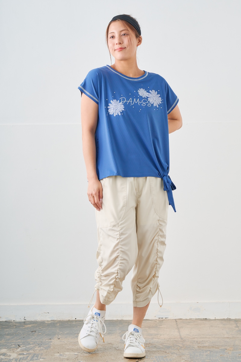 ドットフラワーストーンTシャツ ネイビー 1534-1610