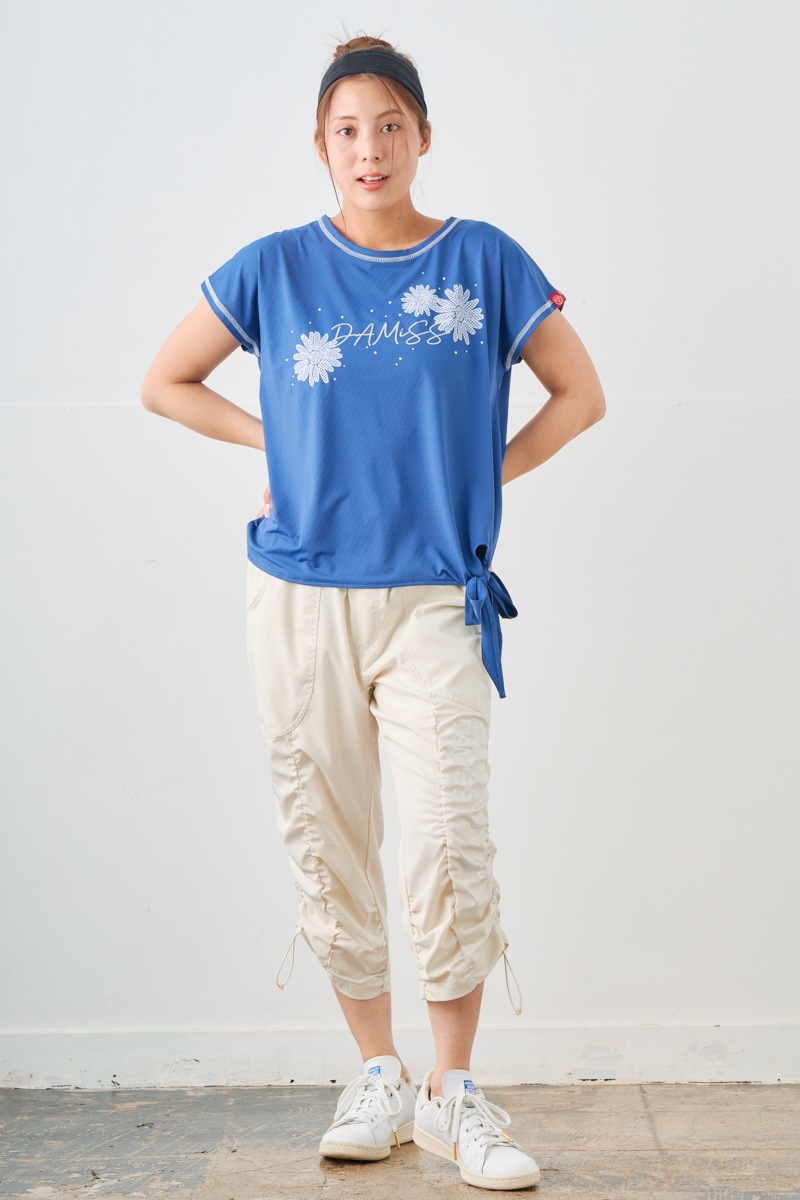 ドットフラワーストーンTシャツ ネイビー 1534-1610