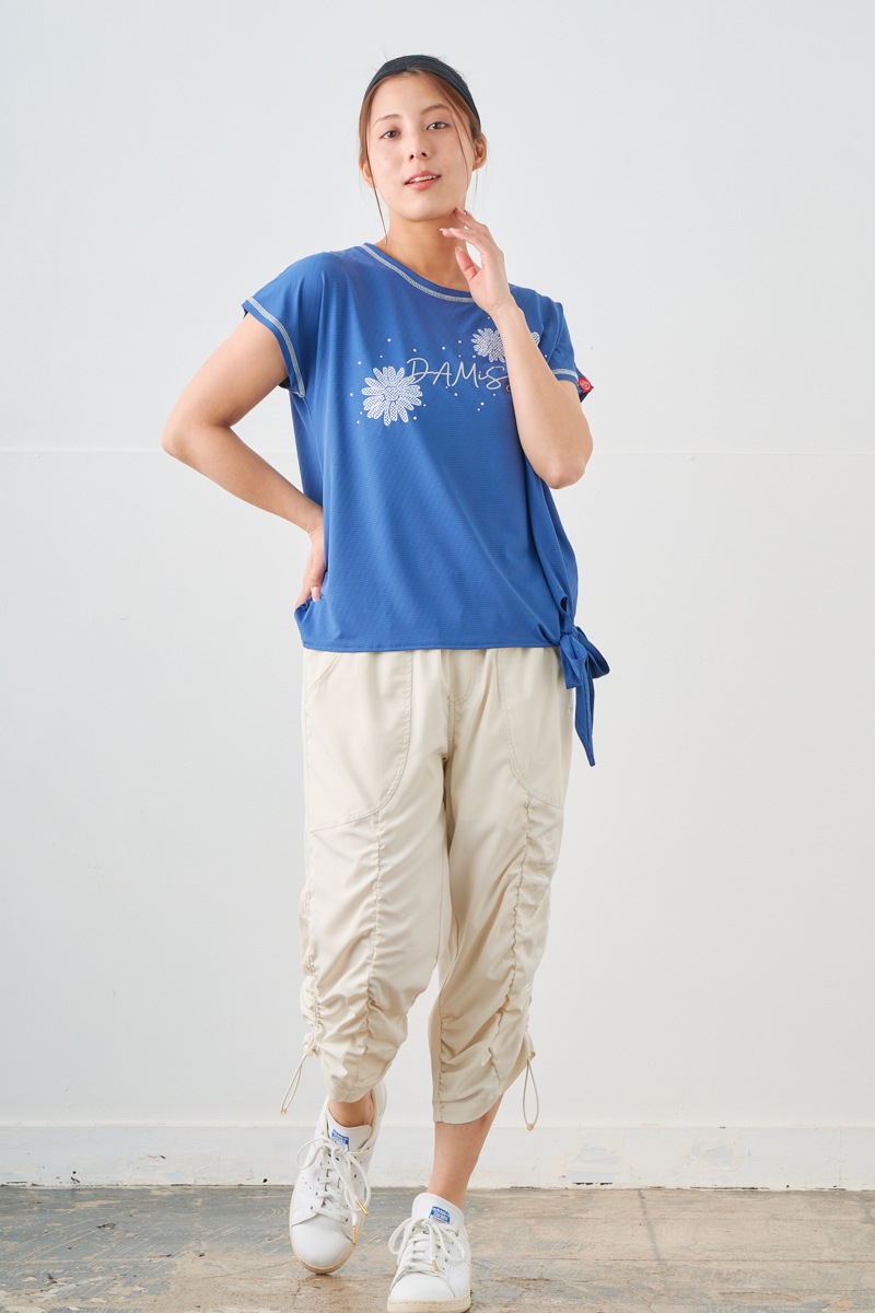 ドットフラワーストーンTシャツ ネイビー 1534-1610