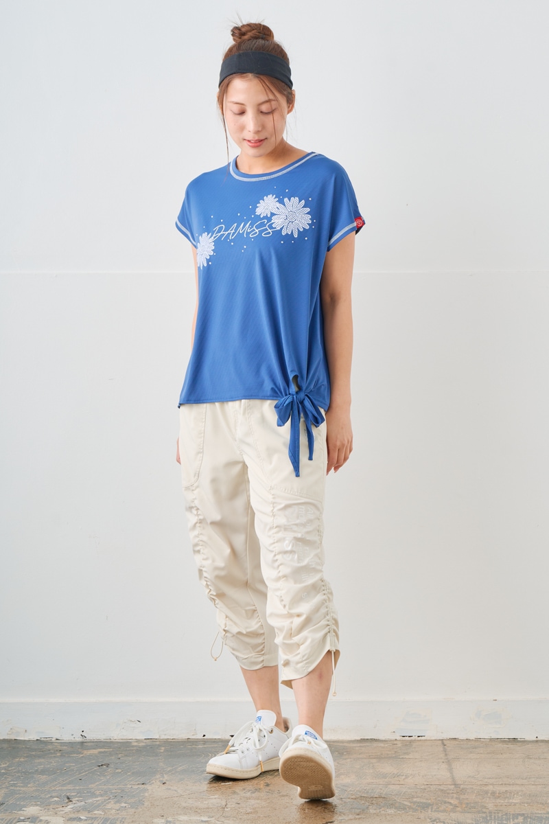 ドットフラワーストーンTシャツ ネイビー 1534-1610