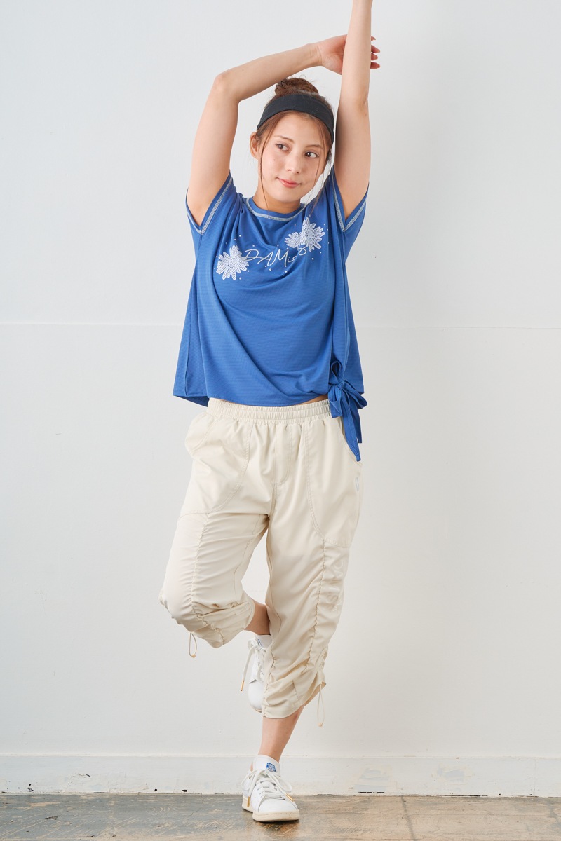 ドットフラワーストーンTシャツ ネイビー 1534-1610