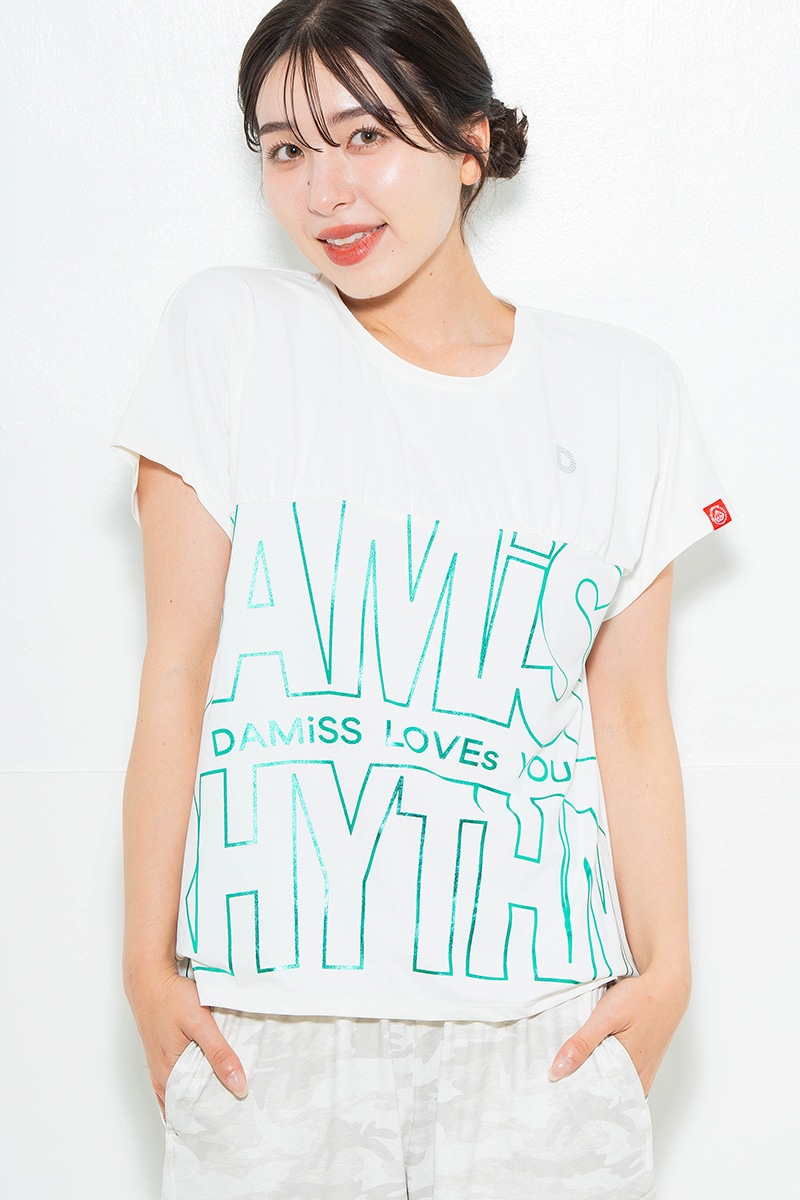 【先行割10％OFF】　ラインロゴTシャツ ホワイト　1634-1475【6/12まで】