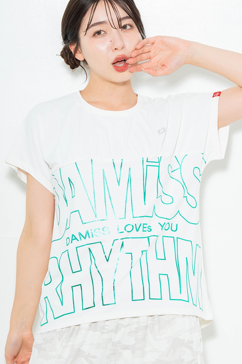 【先行割10％OFF】　ラインロゴTシャツ ホワイト　1634-1475【6/12まで】