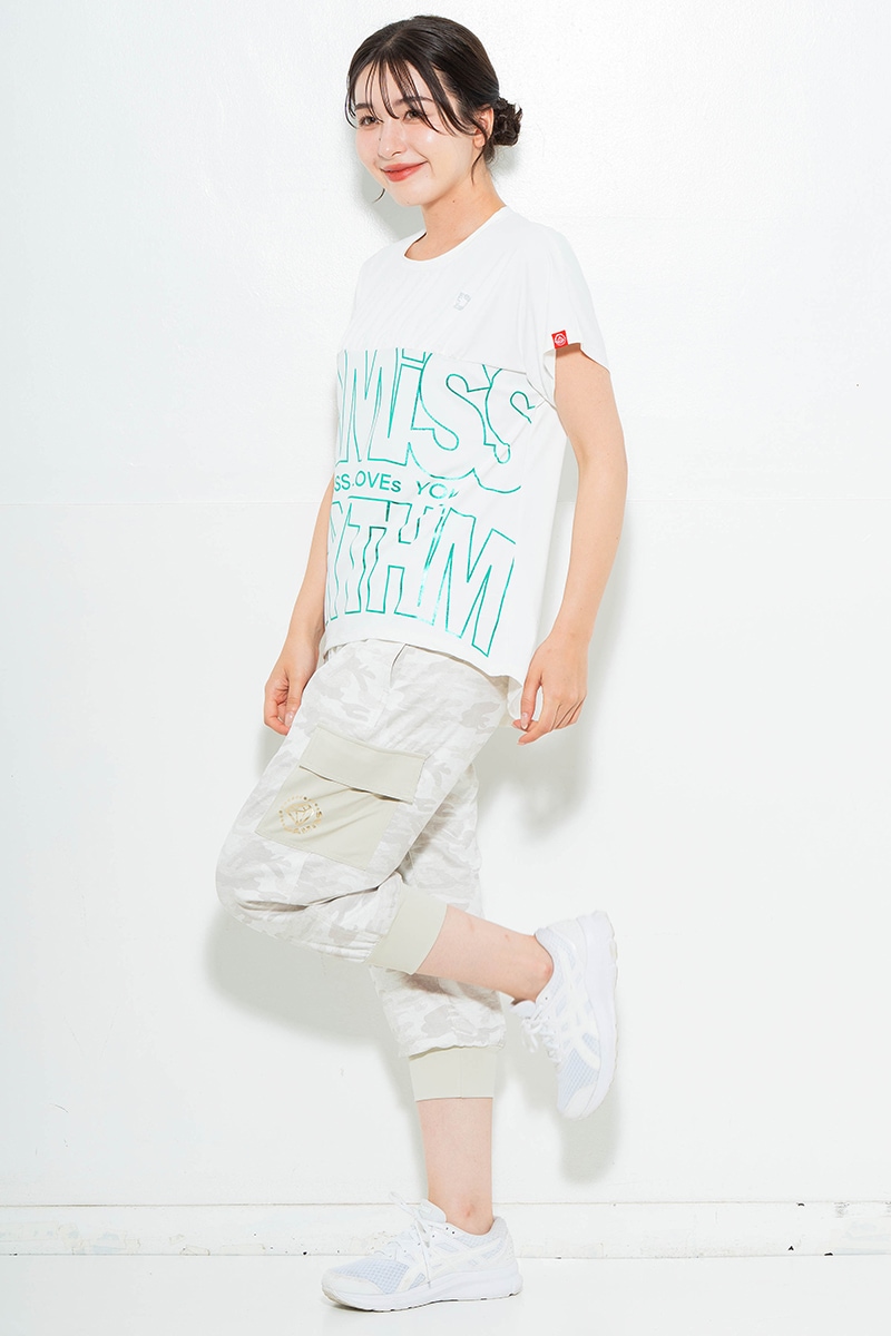 【先行割10％OFF】　ラインロゴTシャツ ホワイト　1634-1475【6/12まで】