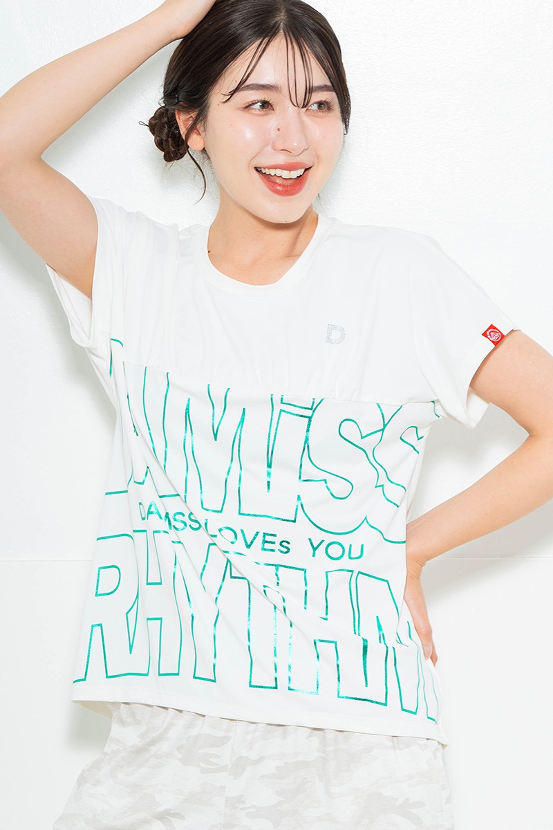 【先行割10％OFF】　ラインロゴTシャツ ホワイト　1634-1475【6/12まで】