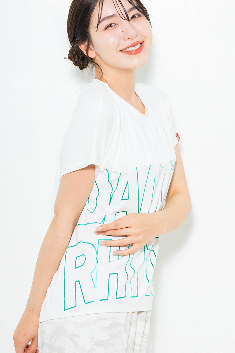 【先行割10％OFF】　ラインロゴTシャツ ホワイト　1634-1475【6/12まで】