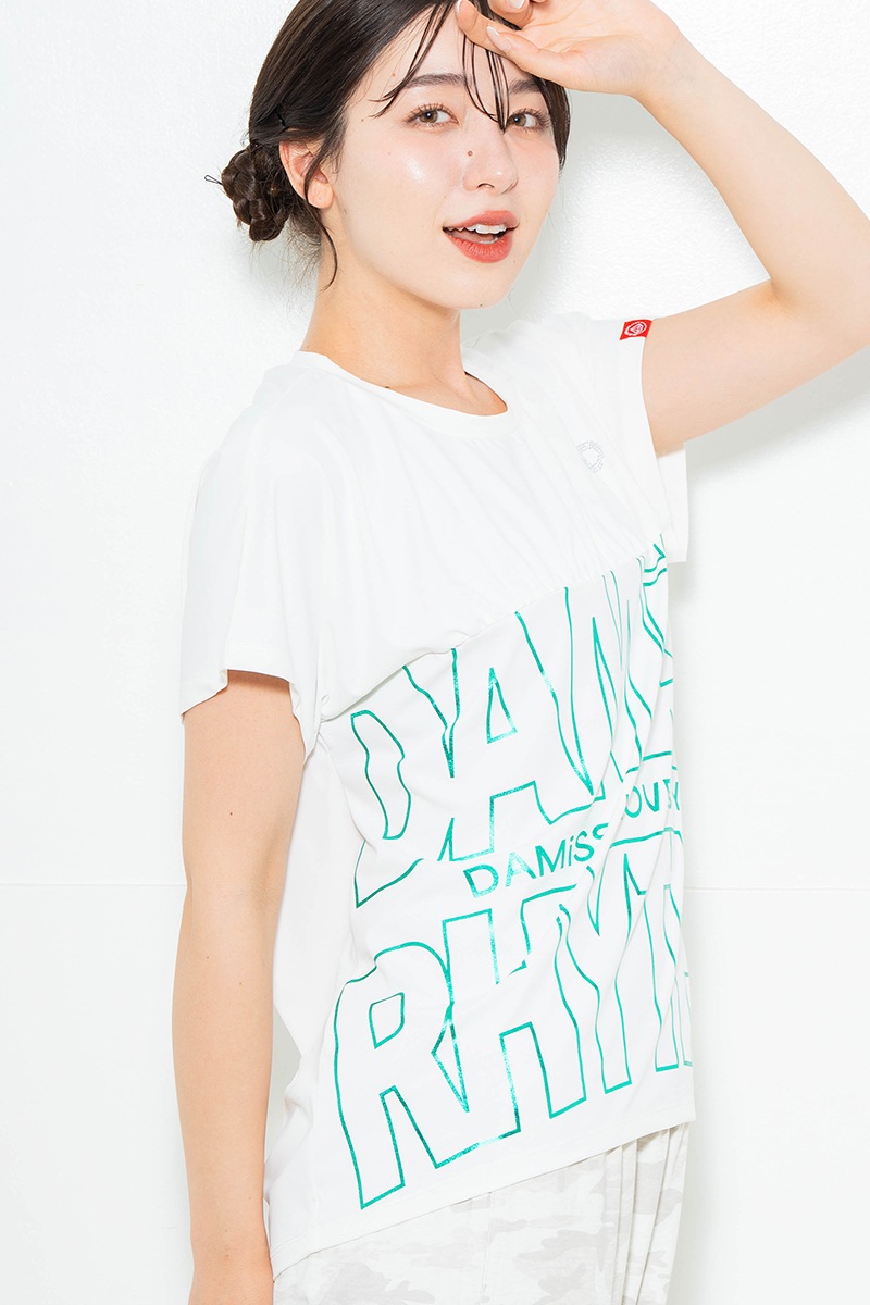 【先行割10％OFF】　ラインロゴTシャツ ホワイト　1634-1475【6/12まで】