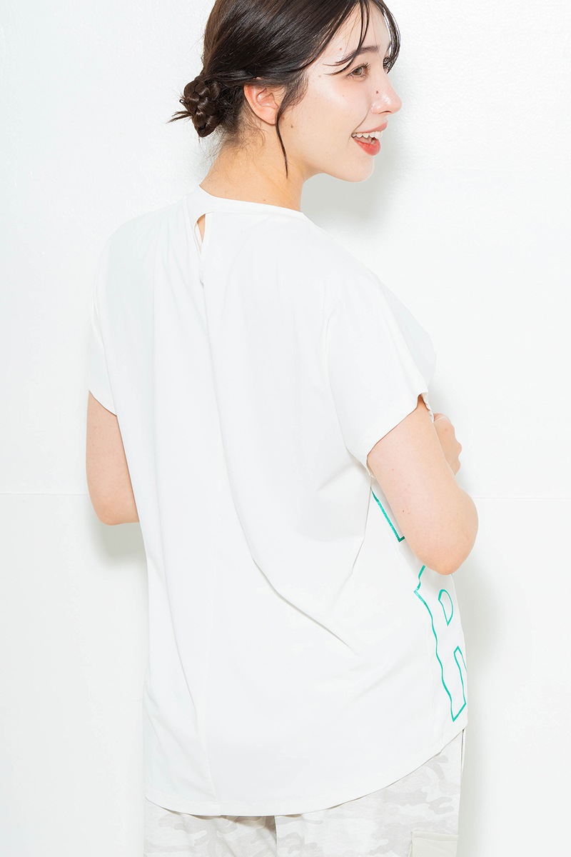【先行割10％OFF】　ラインロゴTシャツ ホワイト　1634-1475【6/12まで】