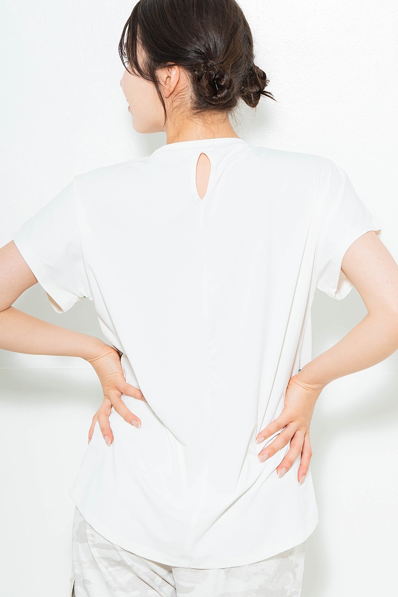 【先行割10％OFF】　ラインロゴTシャツ ホワイト　1634-1475【6/12まで】