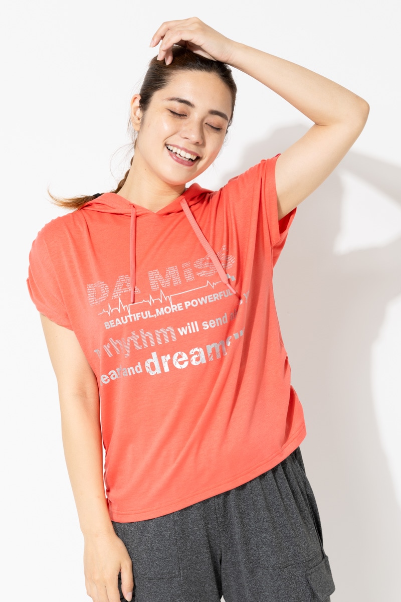 オレンジ Tシャツ サイドギャザー 保護者Tシャツ / オレンジ – エックスショップ