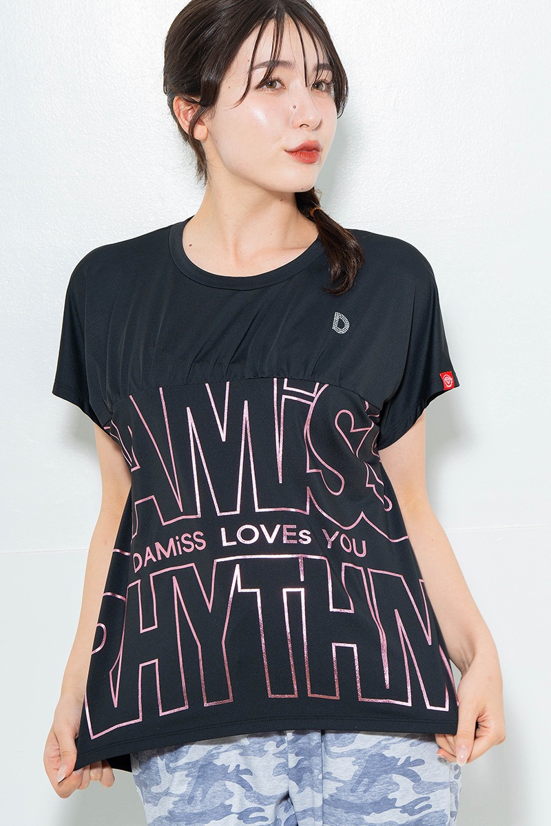 ラインロゴTシャツ ブラック 1634-1475