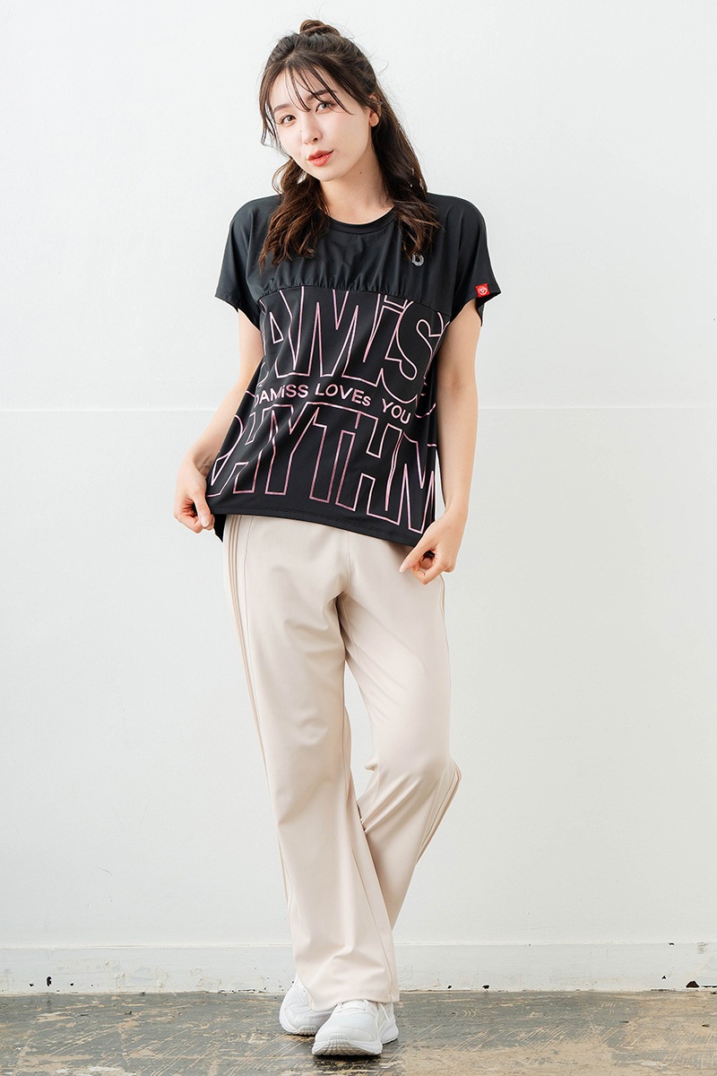 ラインロゴTシャツ ブラック 1634-1475