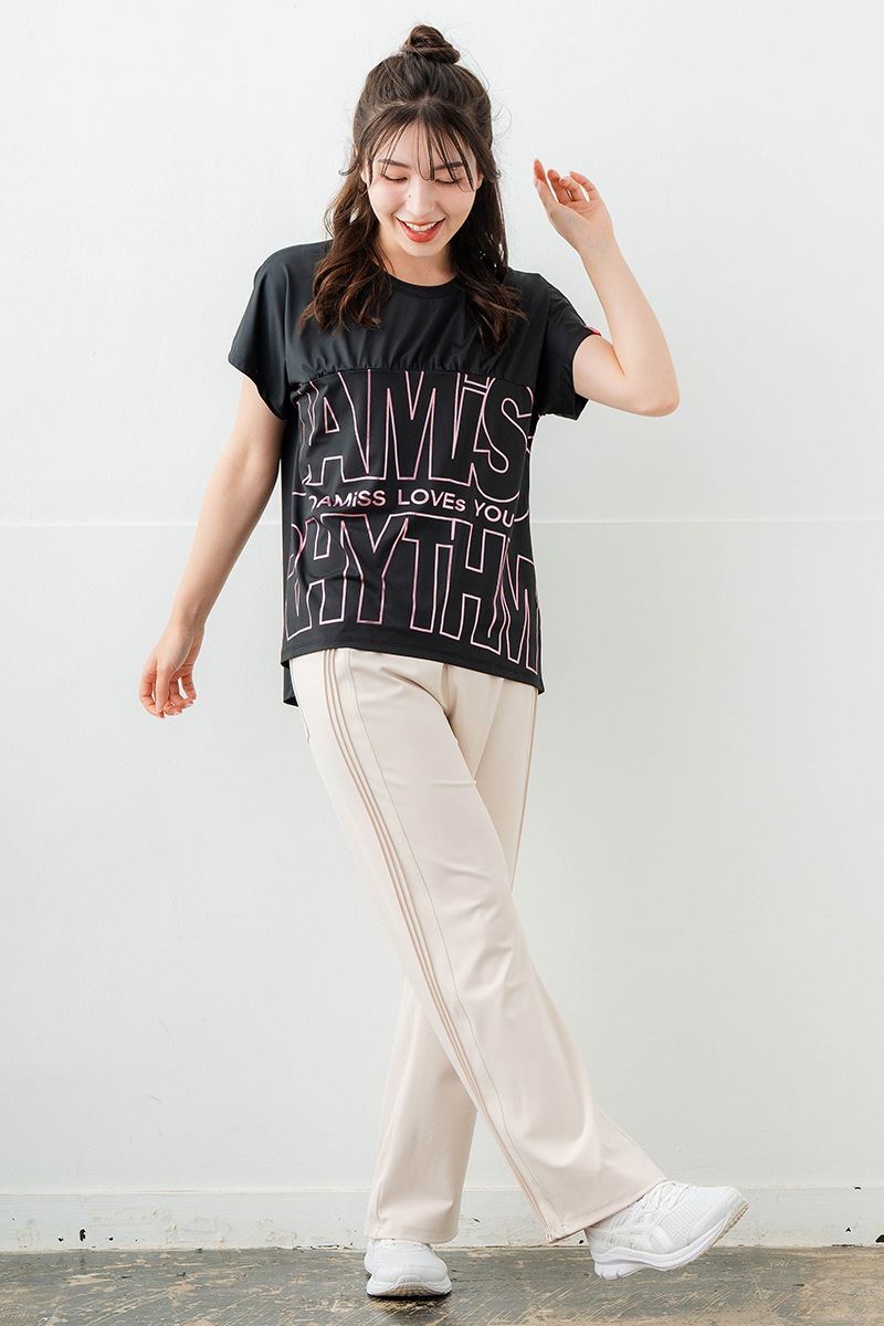ラインロゴTシャツ ブラック 1634-1475