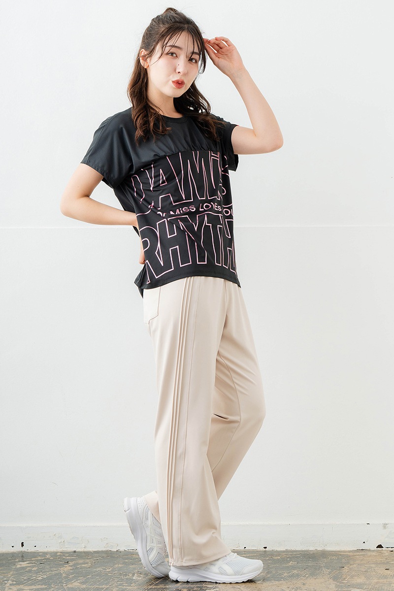 ラインロゴTシャツ ブラック 1634-1475