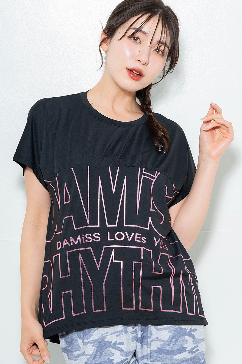 ラインロゴTシャツ ブラック 1634-1475