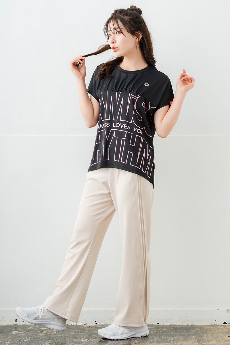ラインロゴTシャツ ブラック 1634-1475