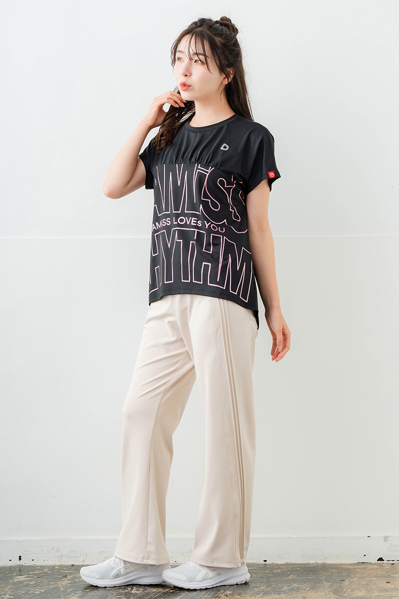 ラインロゴTシャツ ブラック 1634-1475