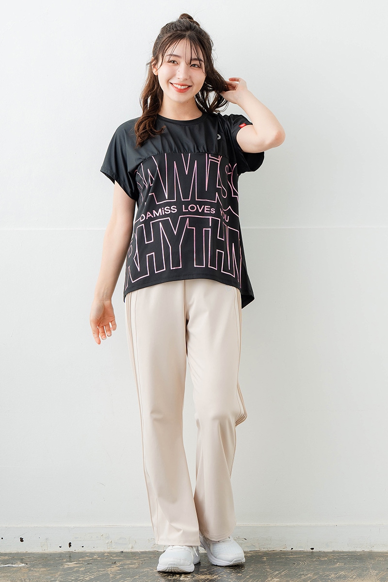 ラインロゴTシャツ ブラック 1634-1475