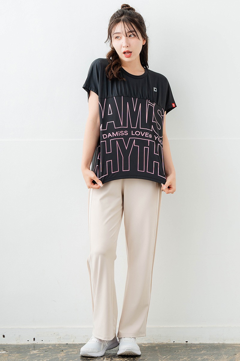 ラインロゴTシャツ ブラック 1634-1475