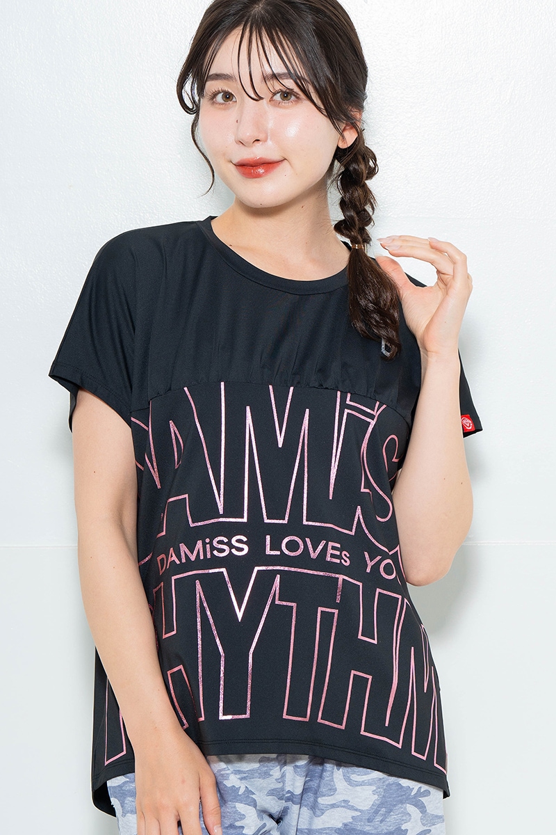 ラインロゴTシャツ ブラック 1634-1475