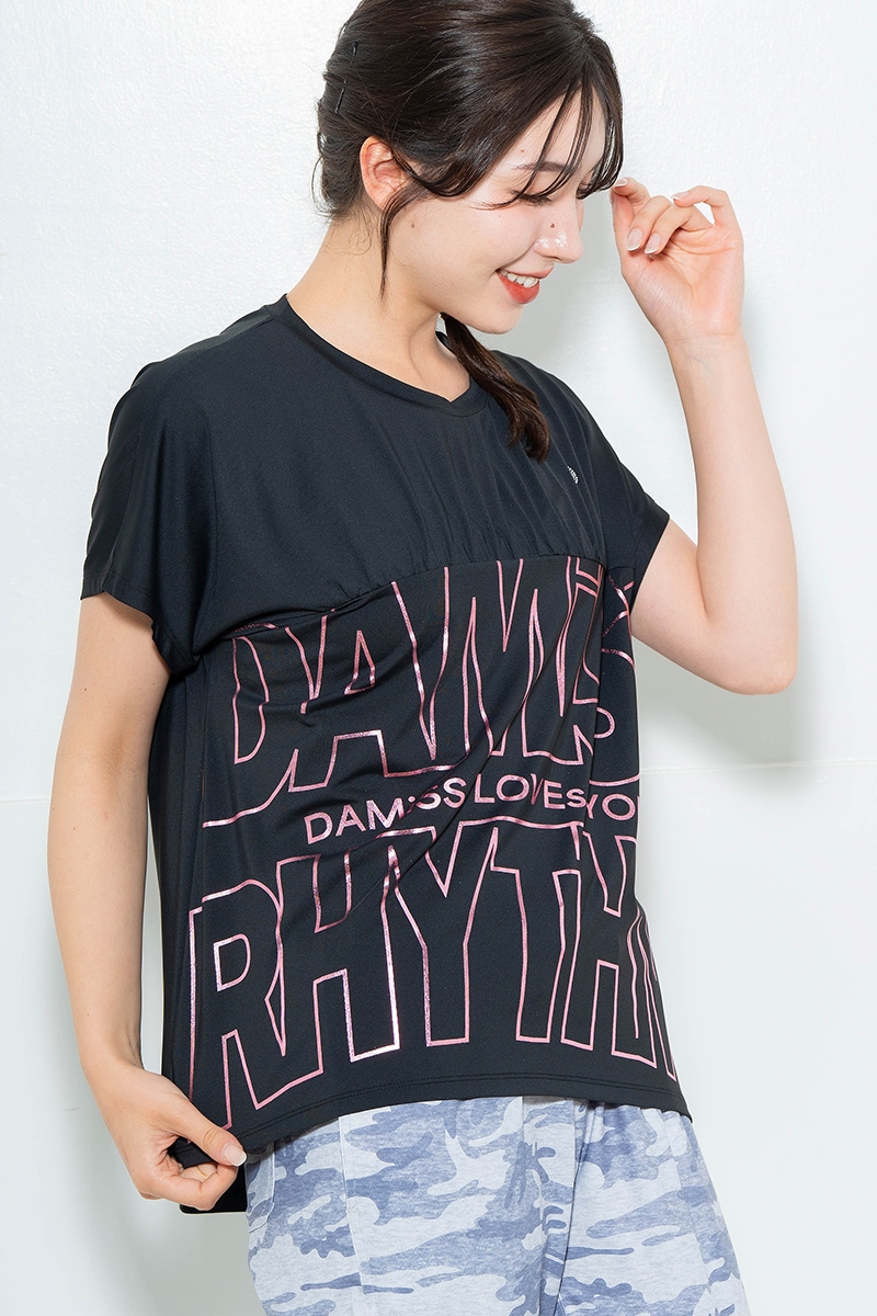 ラインロゴTシャツ ブラック 1634-1475