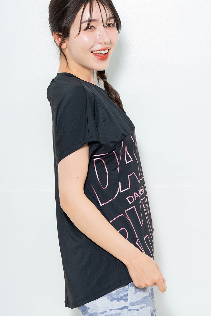 ラインロゴTシャツ ブラック 1634-1475