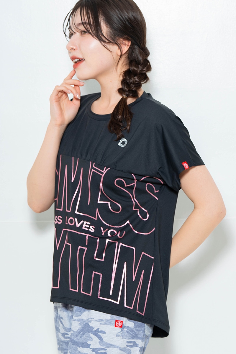 ラインロゴTシャツ ブラック 1634-1475