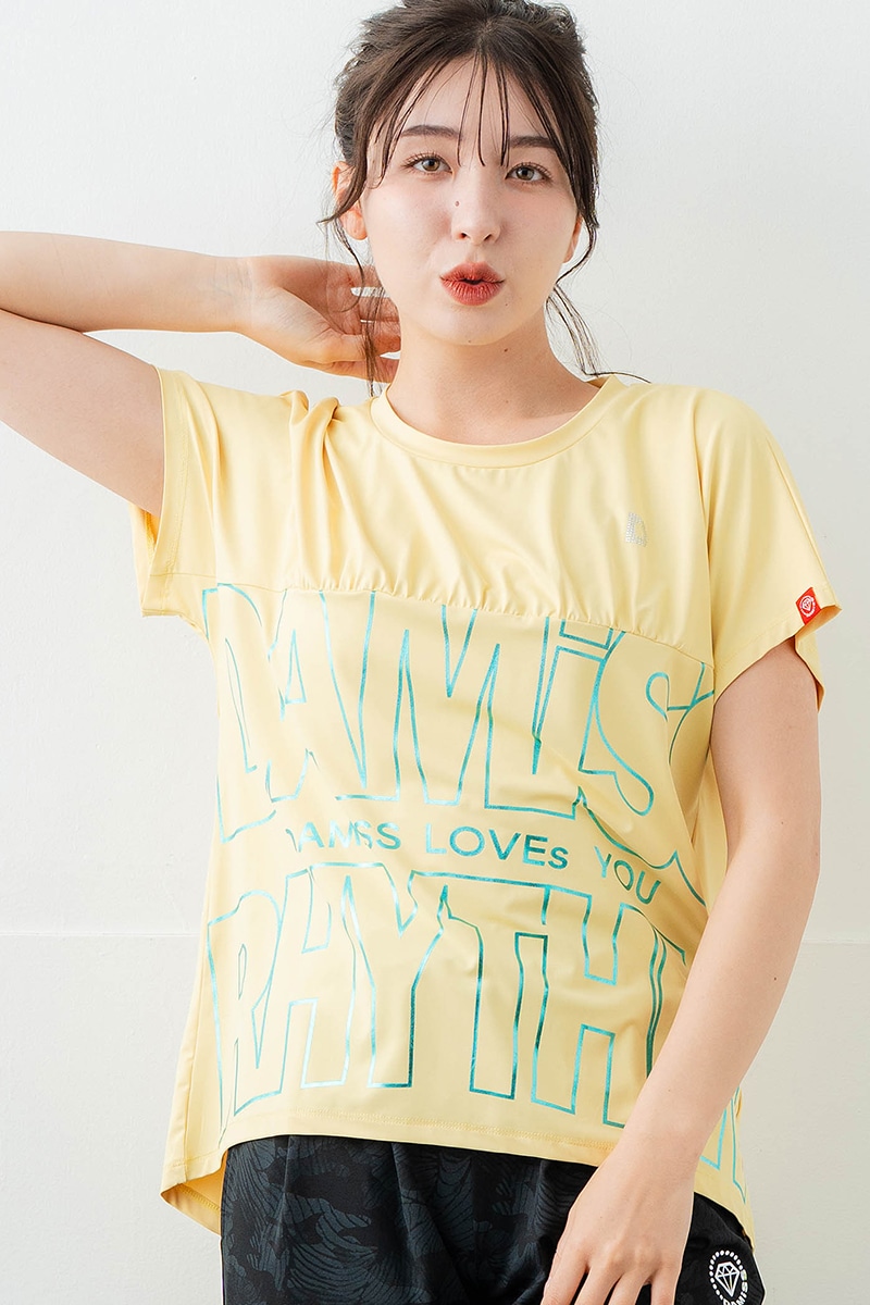 【先行割10％OFF】　ラインロゴTシャツ イエロー　1634-1475【6/12まで】