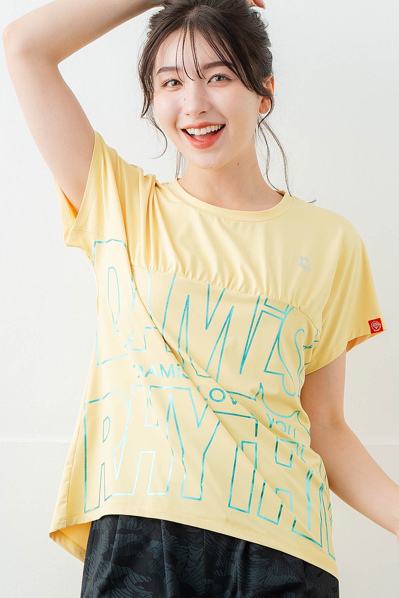 【先行割10％OFF】　ラインロゴTシャツ イエロー　1634-1475【6/12まで】