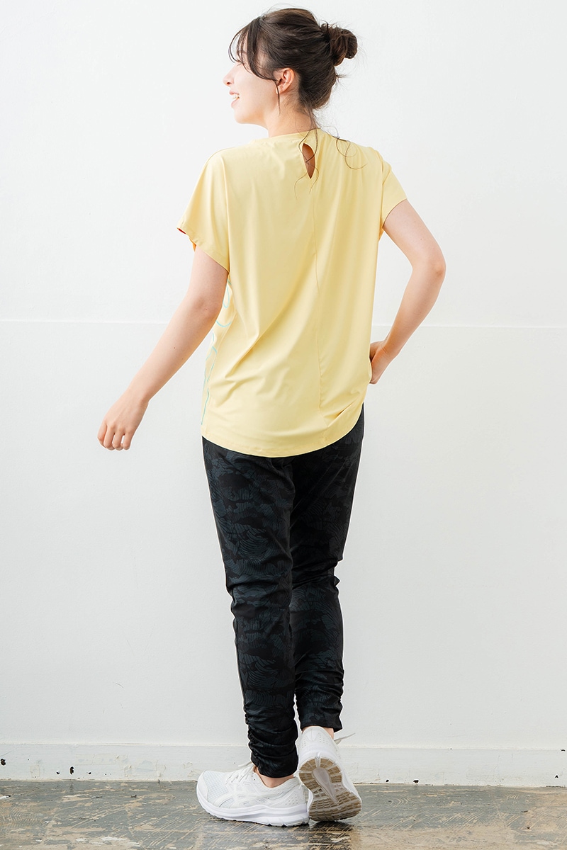 【先行割10％OFF】　ラインロゴTシャツ イエロー　1634-1475【6/12まで】