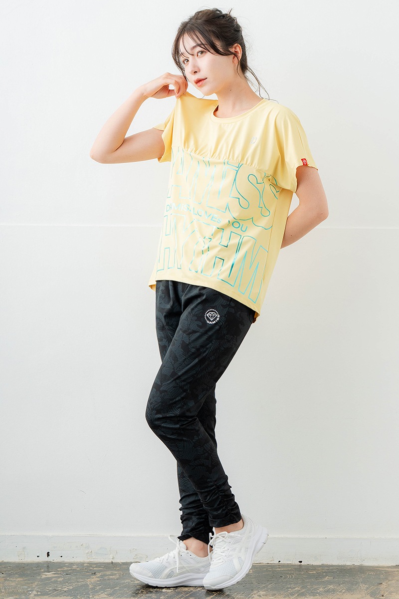 【先行割10％OFF】　ラインロゴTシャツ イエロー　1634-1475【6/12まで】