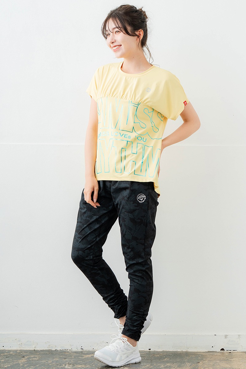 【先行割10％OFF】　ラインロゴTシャツ イエロー　1634-1475【6/12まで】