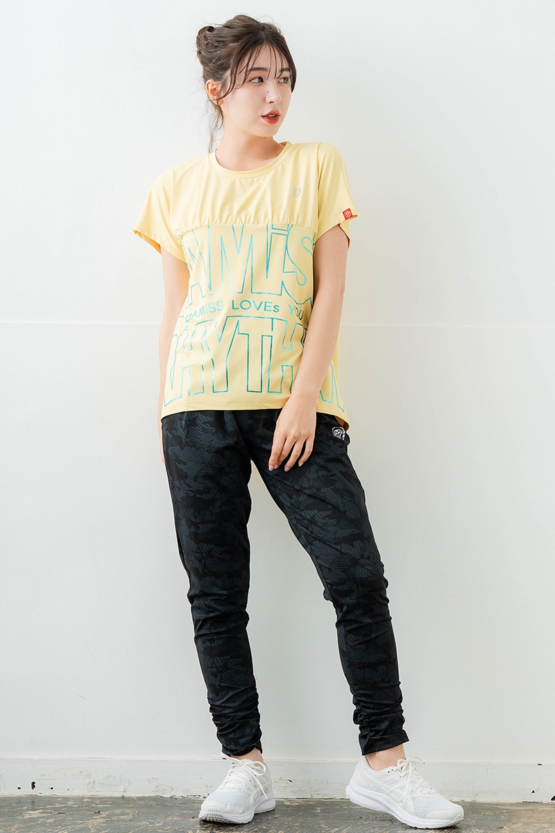 【先行割10％OFF】　ラインロゴTシャツ イエロー　1634-1475【6/12まで】