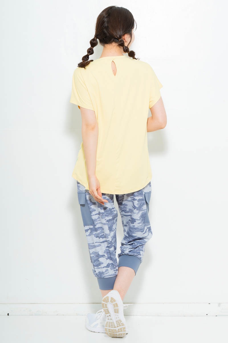 【先行割10％OFF】　ラインロゴTシャツ イエロー　1634-1475【6/12まで】