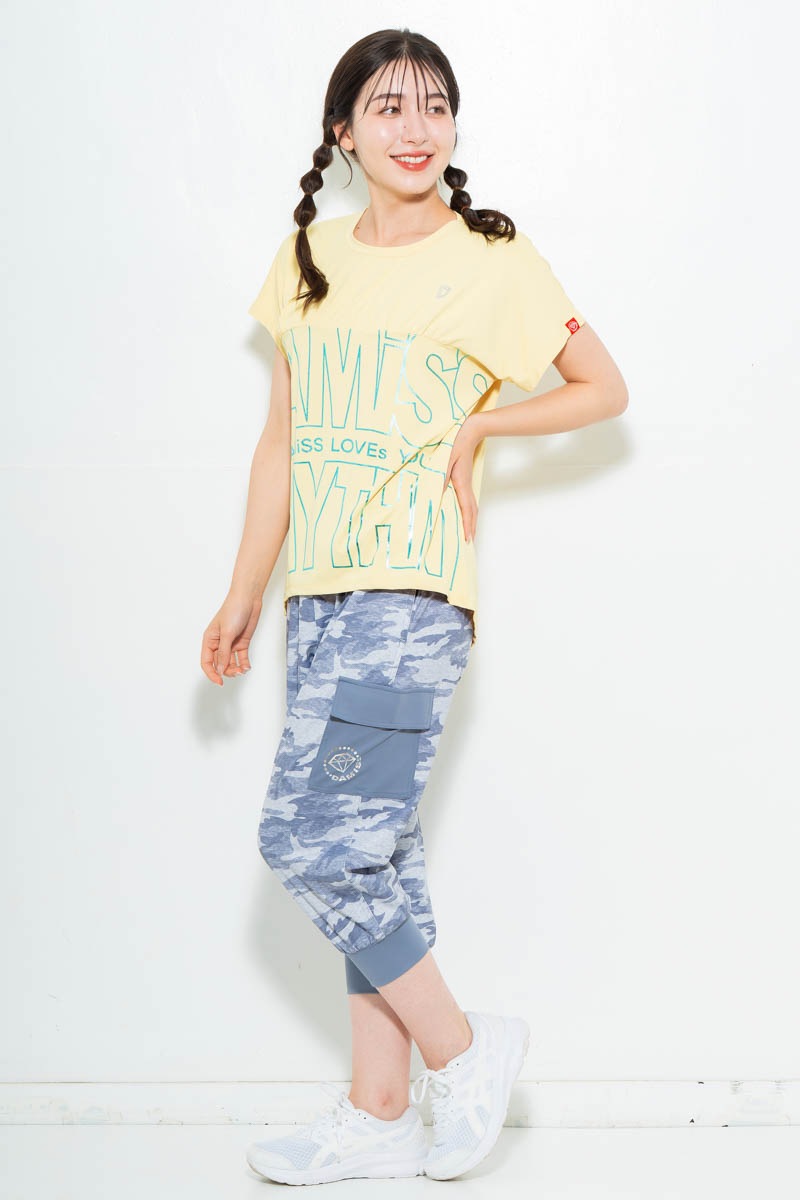 【先行割10％OFF】　ラインロゴTシャツ イエロー　1634-1475【6/12まで】